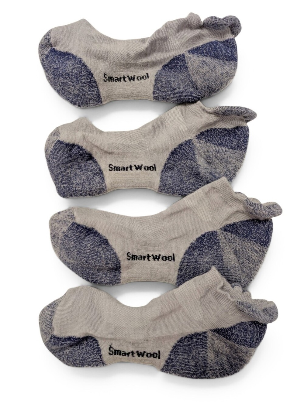 SMARTWOOL Performance Run Hike Socks Wool Target Cushion 2-Pair Blue Large